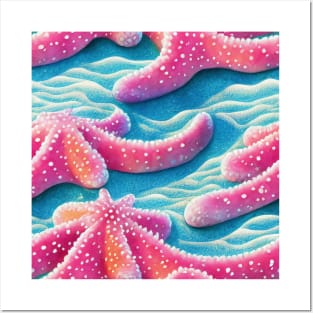 Pink Sea Star Posters and Art